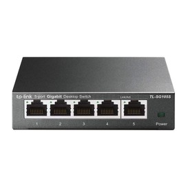 TP-Link 5-Port Switching Hub 10/100/1000Mbps Gigabit Metal Enclosure No Configuration Required Lifetime Warranty TL-SG105S(UN)