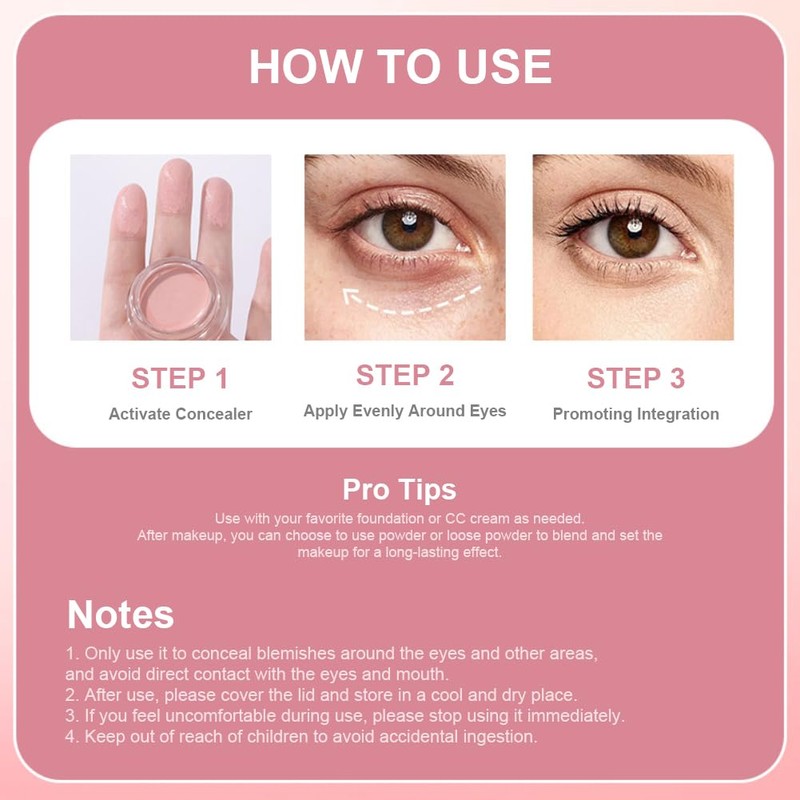 LOPHE Under Eye Concealer Brightener & Correctors, Lasting Perfection Stretch