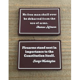 Second Amendment  Set Of Two 2”x3” PVC Morale Patch With Hook And Loop