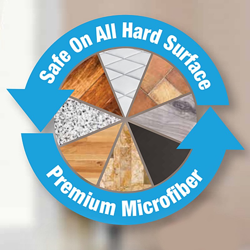 CleanAide Disposable Microfiber Mop Pads in Easy Grab Dispenser Box,