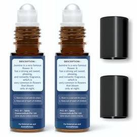 Home Genie Pure & Natural Jasmine Essential Oil Roll on - 5ml Pack of 2
