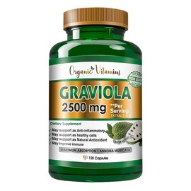 VITAMISAN Graviola Soursop, Natural Dietary Supplement. Leaf & Fruit Extract 120 Capsules Antioxidant, High Potency Capsules Made in The USA