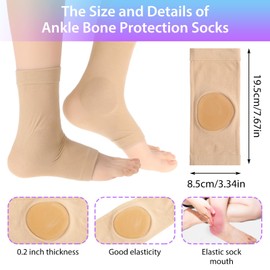 Paded Skate Ankle Protector Ankle Gel Discs Cushion Pads, Ice Skating Boots Ankle Guards Ankle Gel Sleeve for Skating Riding Ski Ankle Protection Universal Size (Skating Ankle Gel Pad Sleeve)