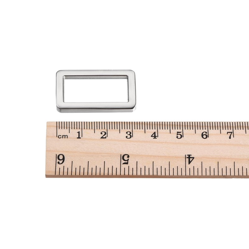 sourcing map Metal Rectangle Ring Buckles 25.7x12.5mm for Bags Belts