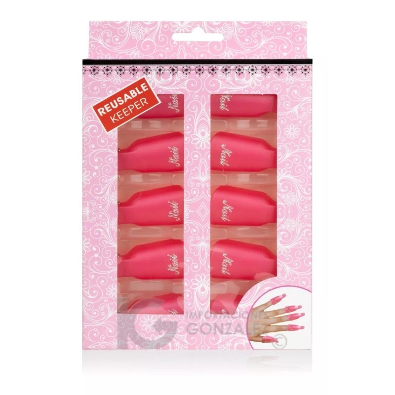 Nail Pinzas Plásticas Retiradoras De Acrílico O Gelish 10 Piezas