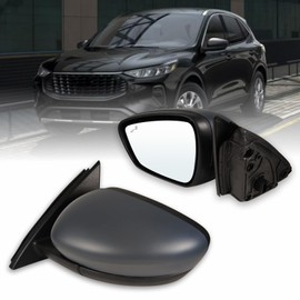 Lqito Left Driver side Mirror Fits 2020-2024 Ford Escape with Blind Spot Mirror, Power Glass Without turn signals can be DIY Paintable Replace LJ6Z17683AFT LJ6Z17683DA LJ6Z17683DB(7 Pins)