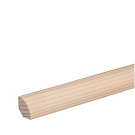 Quarter Rod Cover Strip Skirting Board Raw Spruce + Solid 14 mm
