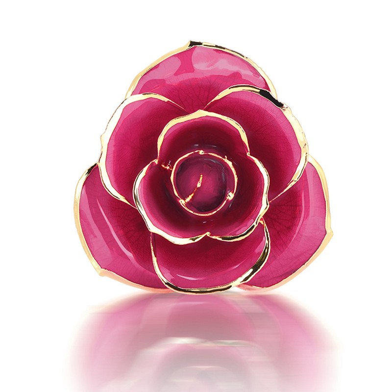 Beautiful Elegant Everlasting Gold Plated Rose Flower Valentine's Gift Red