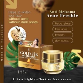 Gold 24K Whitening Anti-Melasma Facial Cream+Soap 15g Precious Skin SET