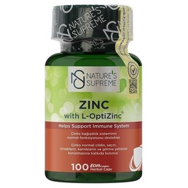 Nature's Supreme Zinc 15 Mg 100 Kapsül AROMASIZ Renkli
