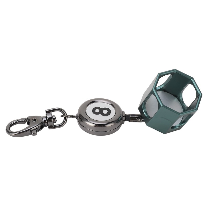 Retractable Billiards Pool Cue Chalk Holder Retractable Drawing Belt Clip