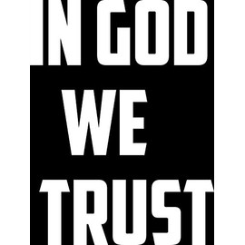 In God we trust America vinyl window decal car decal white 6"