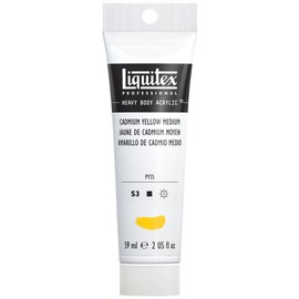 LIQUITEX 8870121 Professional Heavy Body Acrylic Paint, Cadmium Yellow Medium, 59 ml Tube
