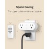 HBN Wireless Remote Control Outlet with 2 Individual Switch Control,