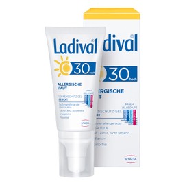 Ladival Allergic Skin Sun Protection Gel for Face SPF 30 - Fragrance-Free Sun Gel for Allergy Sufferers - No Colours and Preservatives Waterproof - 1 x 50 ml