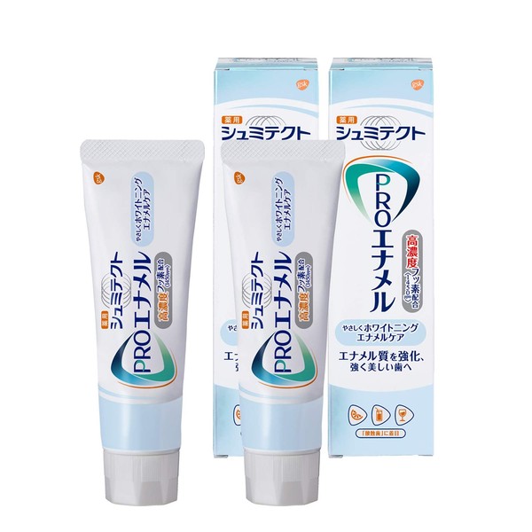 Shumitect PRO Enamel Gentle Whitening Enamel Care [Quasi-Drug] Toothpaste, Sensitive Sensitive Care, Highly Concentrated Fluorine Formulated (1,450 ppm), 2 Bottles