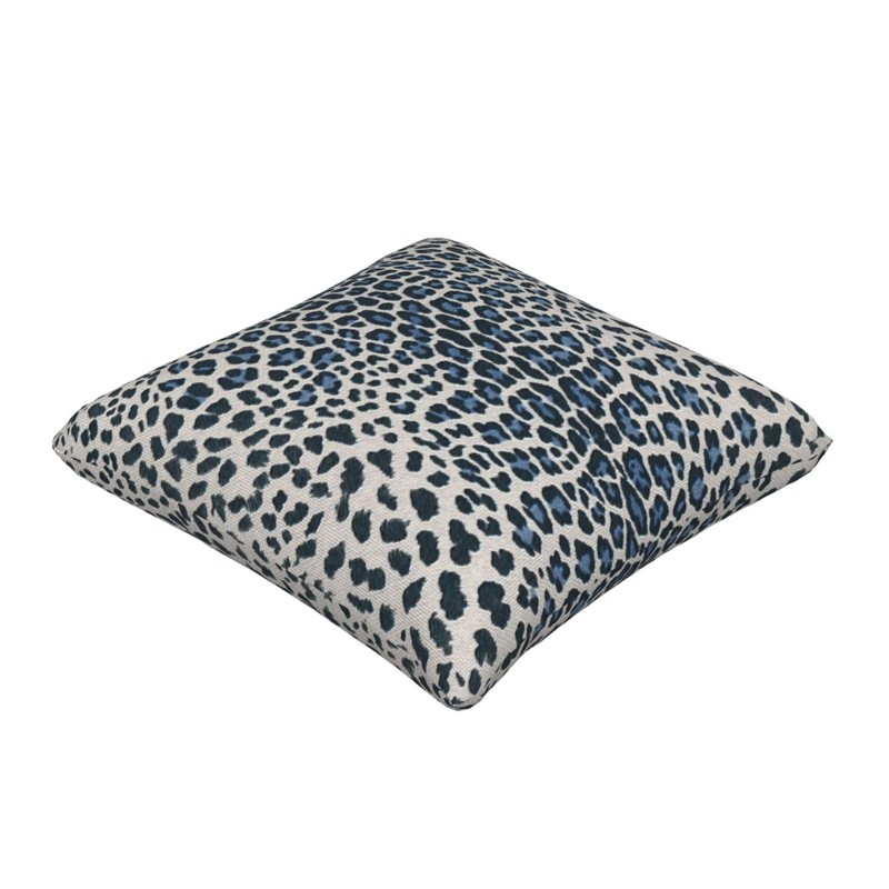 Leopard Print Navy Blue Throw Pillow Covers 18x18 Cheetah Pattern