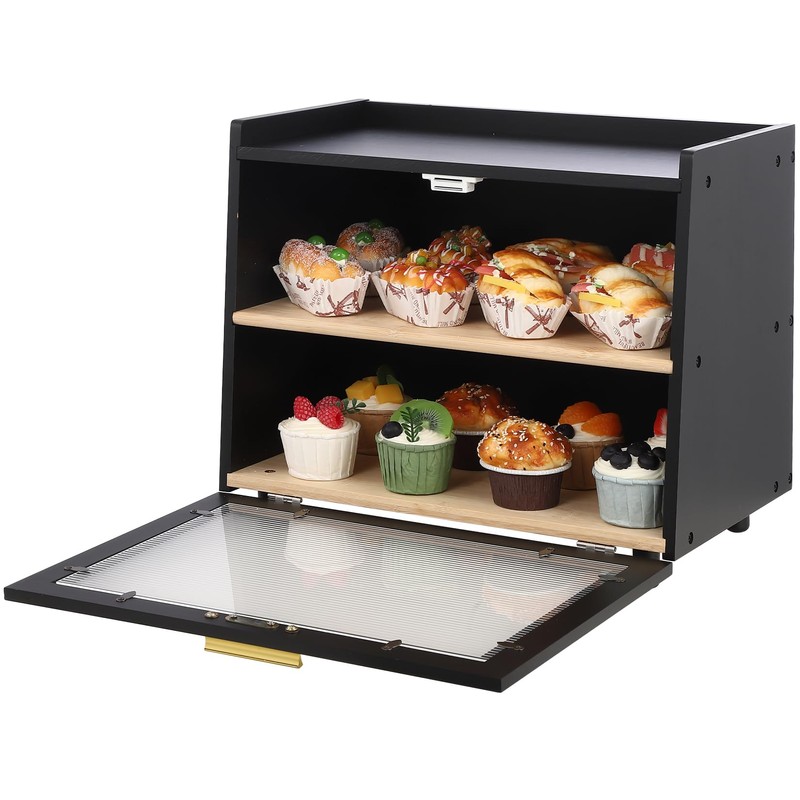 Garvee Double Layer Bread Box for Kitchen Countertop – Farmhouse