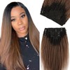 Yuniffe Clip in Hair Extensions Kinky Straight Clip ins for