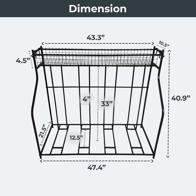 FEBTECH 4 Bike Stand Rack with Storage, Free Standing Bike