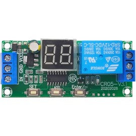 DC 5V 12V 24V Digital LED Display Infinite Cycle Delay Timer Switch ON/Off Relay Module (12, Volts (DC))