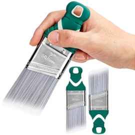 3 Pack 2 Inch Angled Paint Brush Set, Synthetic Bristles, Easy Grip Rubber Short Handle, Smooth Finishes Paint Brushes for Painting Walls, Cabinets, Sash, Edge, Corner, Cut in, Trim, Touch up