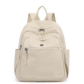 Tanweibago Mini Nylon Women Backpacks,11L Small Ladies backpacks Casual Lightweight Women Shopping Travel Daypack (Y2-Beige)