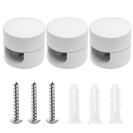 Pack of 3 monkey swings, white monkey swing, monkey swing lamp, aluminium wall and ceiling pins, two-piece wall and ceiling pins, white, surface-mounted cable holder for lamp DIY with screws and