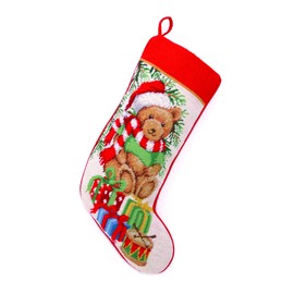 Peking Handicraft Teddy Bear Needlepoint Stocking