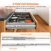 REGUDA Drawer Slides Ball Bearing 3 Folds Full Extension Side
