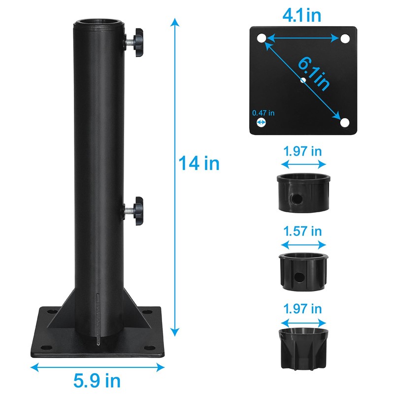 EliteShade USA Heavy Duty Umbrella Base Stand Umbrella Holder for