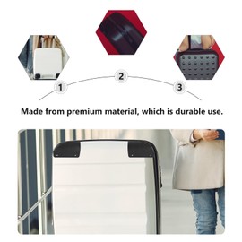 SHERCHPRY 6-Pack Black Luggage Corner Protectors, Durable Plastic Suitcase Edge Guards for Travel, Easy to Install, Scratch-Resistant Baggage Protectors (13x11x3.5cm)