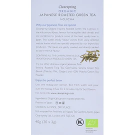 Clearspring Organic Japanese Hojicha - 20 Tea Sachets