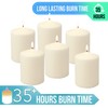 Stonebriar 35 Hour Long Burning Unscented Pillar Candles, 3x4, Ivory