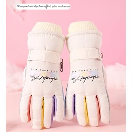 KEYDUACU - Guantes de nieve de invierno para hombres y mujeres, con visualización táctil impermeable, resistente al viento, clima frío, calentamiento de las manos, invierno, trabajo, snowboard para