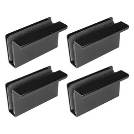 cyclingcolors 4x Glass Door Handle Magnetic Pressure Lock Magnetic Plate with Pull Handle Pressure Opener Glass Door Hinge Display Cabinet Hinge Rustproof 40 x 23 mm Black