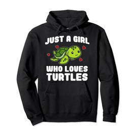 Just A Girl Who Loves Turtles Cute Sea Turtle Costume Pullover Hoodie