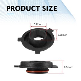 GRANDI H4 Car LED Light Bulb Retainers, Nylon Waterproof and Heat-resistant Shockproof Base, Bulb Mounting Adapter Fixing Holder, Universal for Cars SUVs Trucks Bulb Socket Assembly (Black)