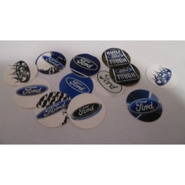 Unbranded Pre Cut One Inch Bottle Cap Images Ford  Car Automobile Emblem Free Ship - photo, 15 images