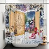 ZJRBJB Christmas Shower Curtain Winter Wonderland Xmas Fairy Tale Magic