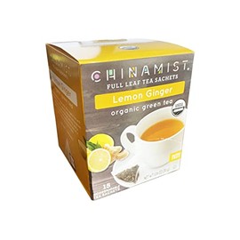 China Mist Organic Green Tea, Lemon Ginger (15 tea satchets) (1 box)