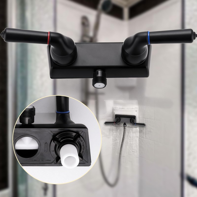 Camper Shower Dual Faucet, RV Shower Faucet Replacement,RV Shower Faucet