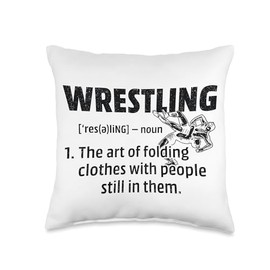 Wrestling Funny Definition Wrestler Son Grandson Wrestling Throw Pillow