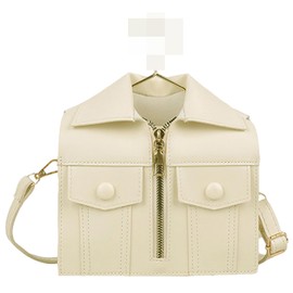 Anopo Women's Shirt-Shaped Purse Novelty Shoulder Bag Unique Clutch Handbag Funny Leather Crossbody Tote Satchel White