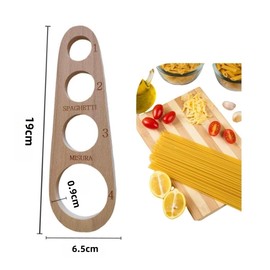 PengLAI Beechwood Pasta Portioner & Spaghetti Measure Tool | Kitchen Gadgets for Pasta Making Tools-4 Size Hole, Space-Saving Wooden Spaghetti Tool （2pcs）