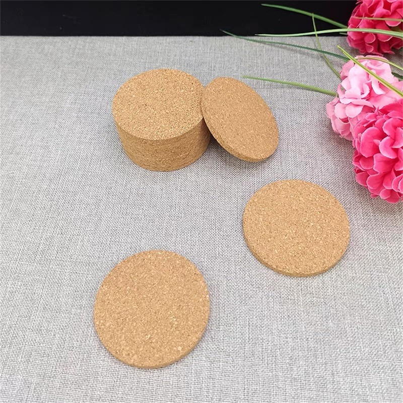 Round Hot Pan Coasters, Cork Coasters for Drinks, Coffee, Tea,