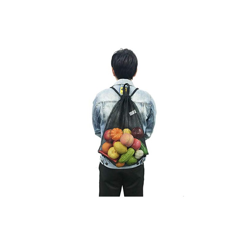 HOLYLUCK Mesh Drawstring Bag With for Swimming, the Beach, Camping