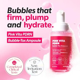 Pink Vitamin PDRN Serum - Barrera cutánea, antienvejecimiento Firmeza y Ampolla potenciadora de maquillaje con cica y ceramida, 3.04 onzas líquidas (3