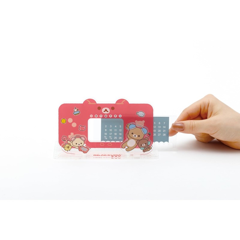 San-X Rilakkuma "Gaming Rilakkuma" Acrylic Perpetual Calendar CD39601 H75xW155mm
