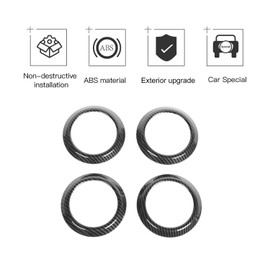 4PCS AC Air Conditioning Vent Cover Trim Decoration Ring Fit for Jeep Wrangler JK JKU 2007-2010 Carbon Fiber Interior Accessories